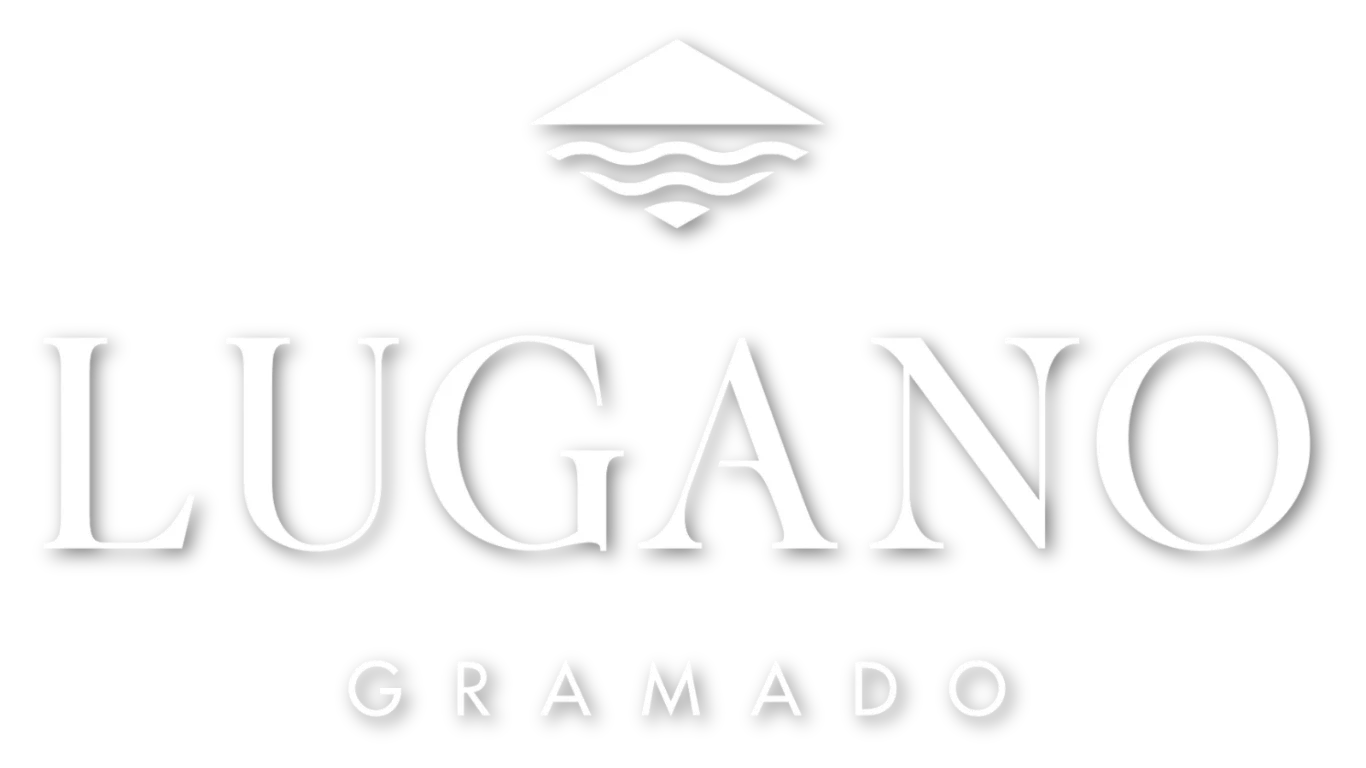 Logo Lugano Gramado - Chocolates e Cafeteria Premium